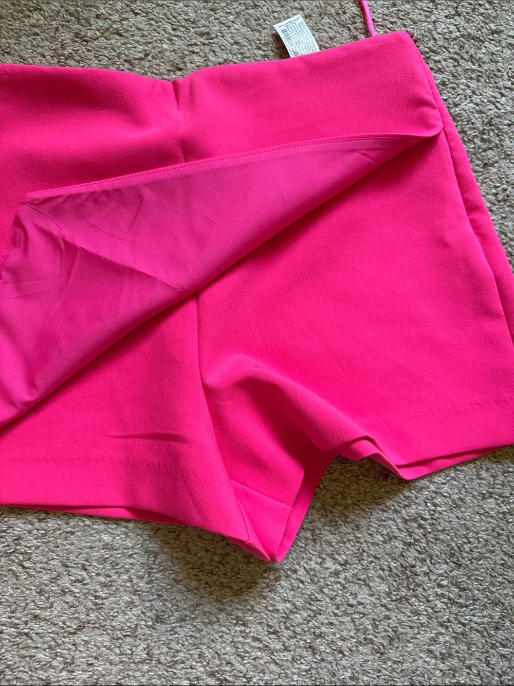 Zara Bright Pink Wrap-Front Skort